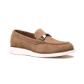 Stylish Mens Casual Slip On Genuine Leather Shoes Suede Loafers For Men